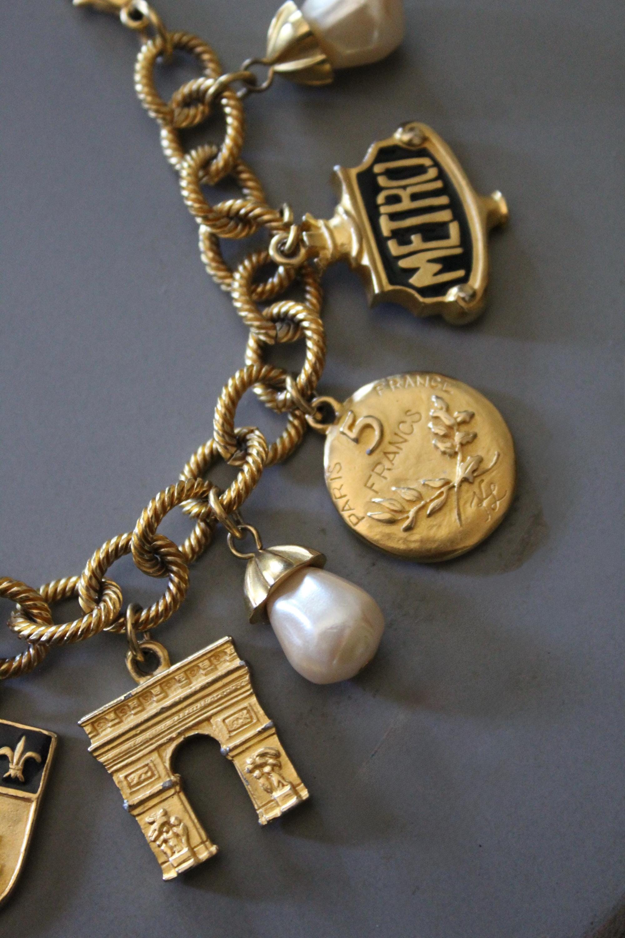1990s KARL LAGERFELD Paris charm bracelet | new spring summer