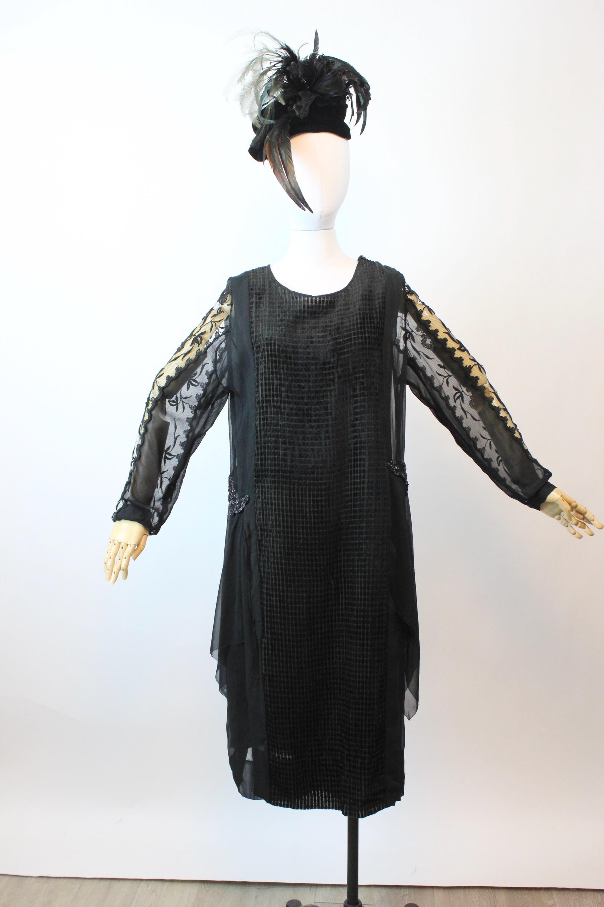 1920s DEVORE velvet dress medium large | New fall winter 1920s DEVORE velvet dress medium large | New fall winter