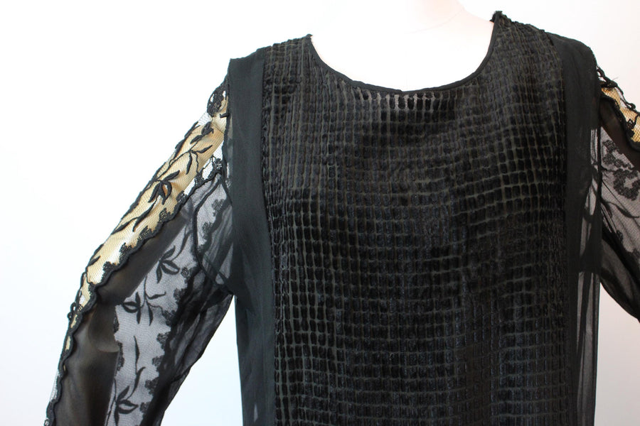 1920s DEVORE velvet dress medium large | new fall winter