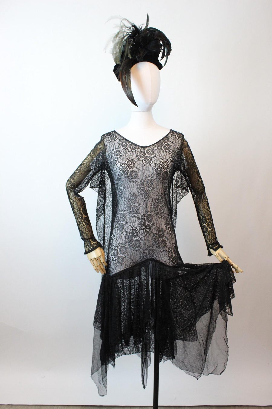 1920s HANDKERCHIEF HEM lace dress small | new fall winter Napa Valley Vintage 1920s HANDKERCHIEF HEM lace dress small | new fall winter Napa Valley Vintage
