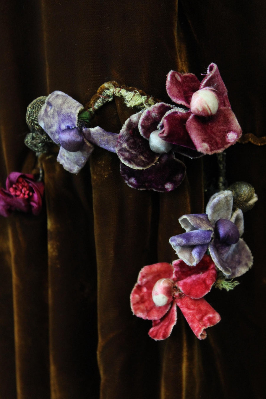 1920s CHOCOLATE brown silk two piece dress large xl | new fall winter