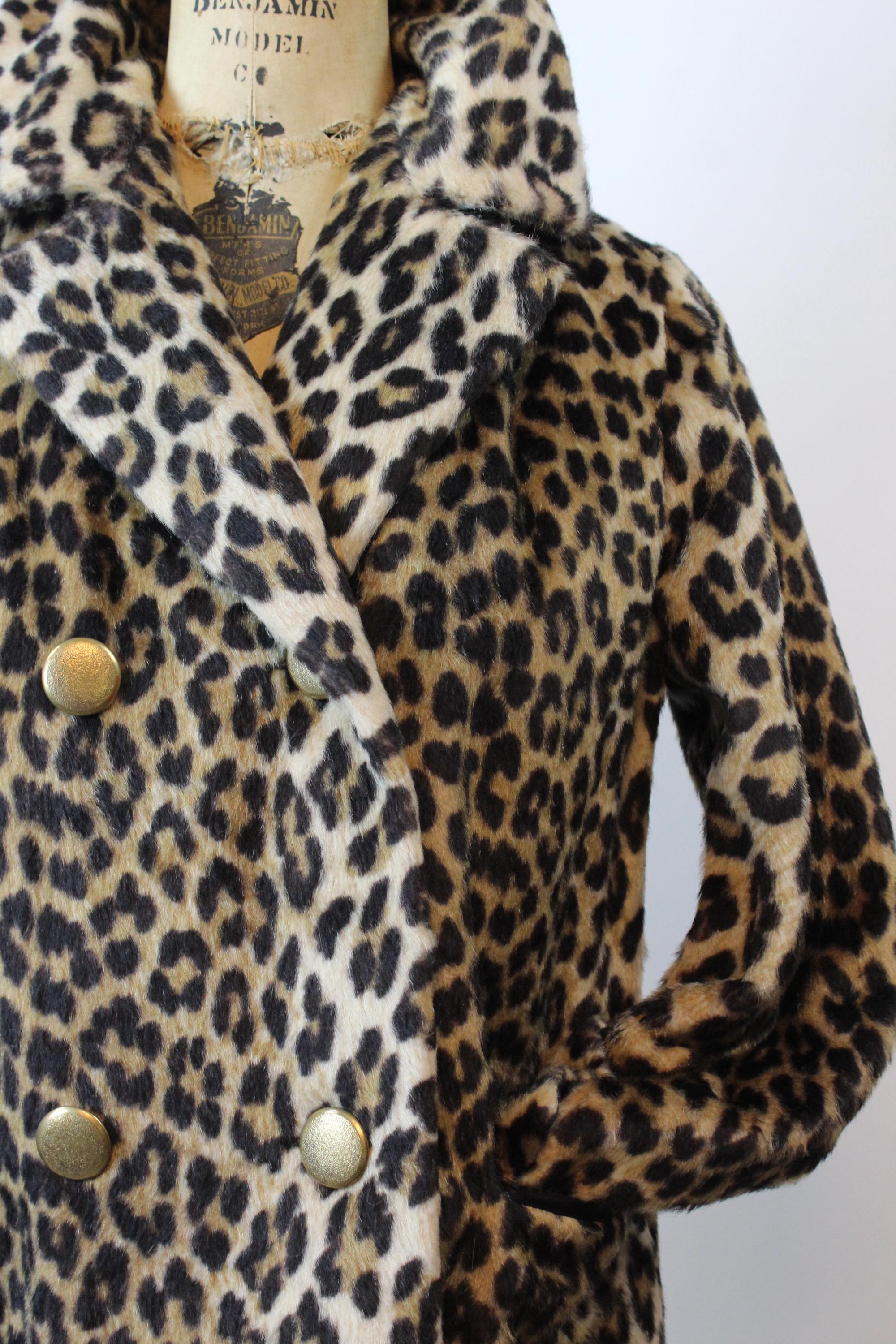 1960s LEOPARD faux fur coat xs small | new fall winter – Napa 