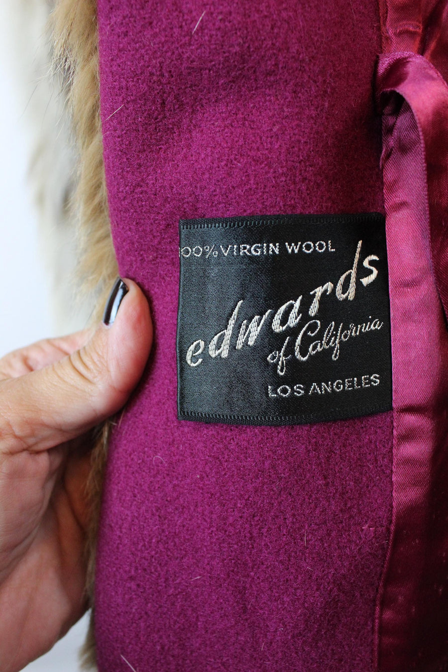 1940s magenta LYNX FUR coat medium | new fall winter