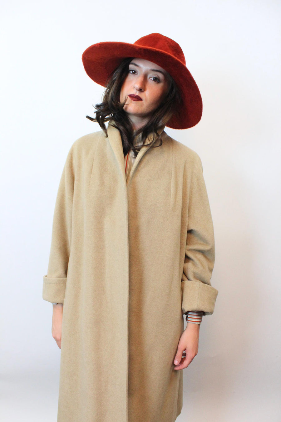 1950s CASHMERE camel coat | new fall winter