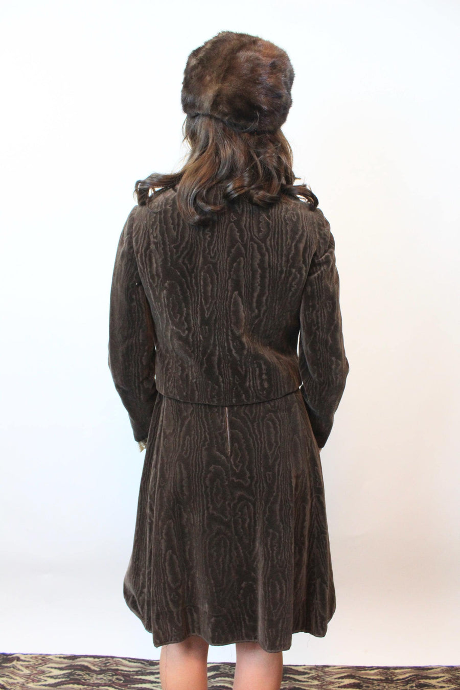1960s MALCOLM STARR velvet dress jacket set xs | new fall winter