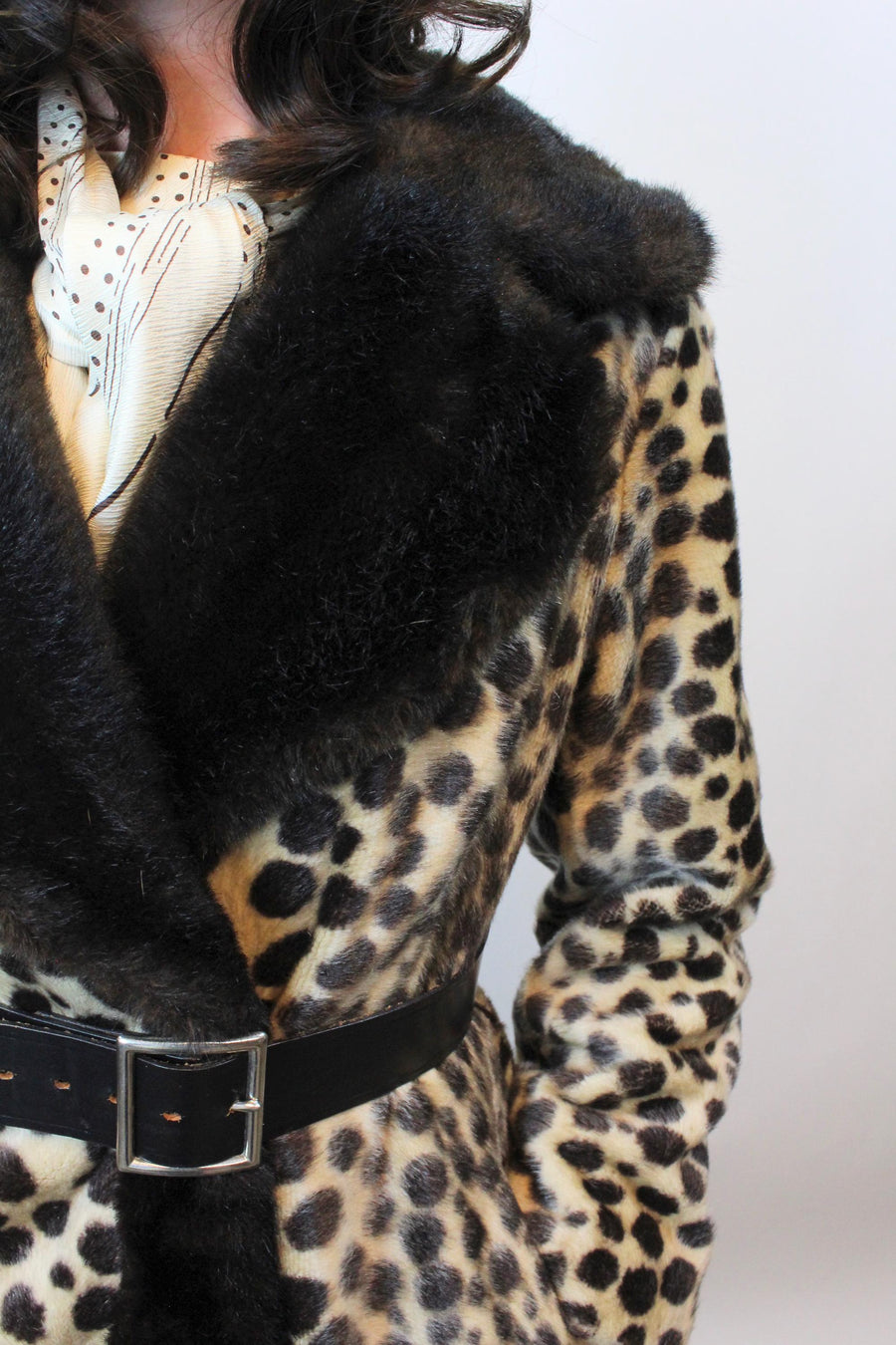 1960s SAFARI LEOPARD princess fur coat xs | new fall winter