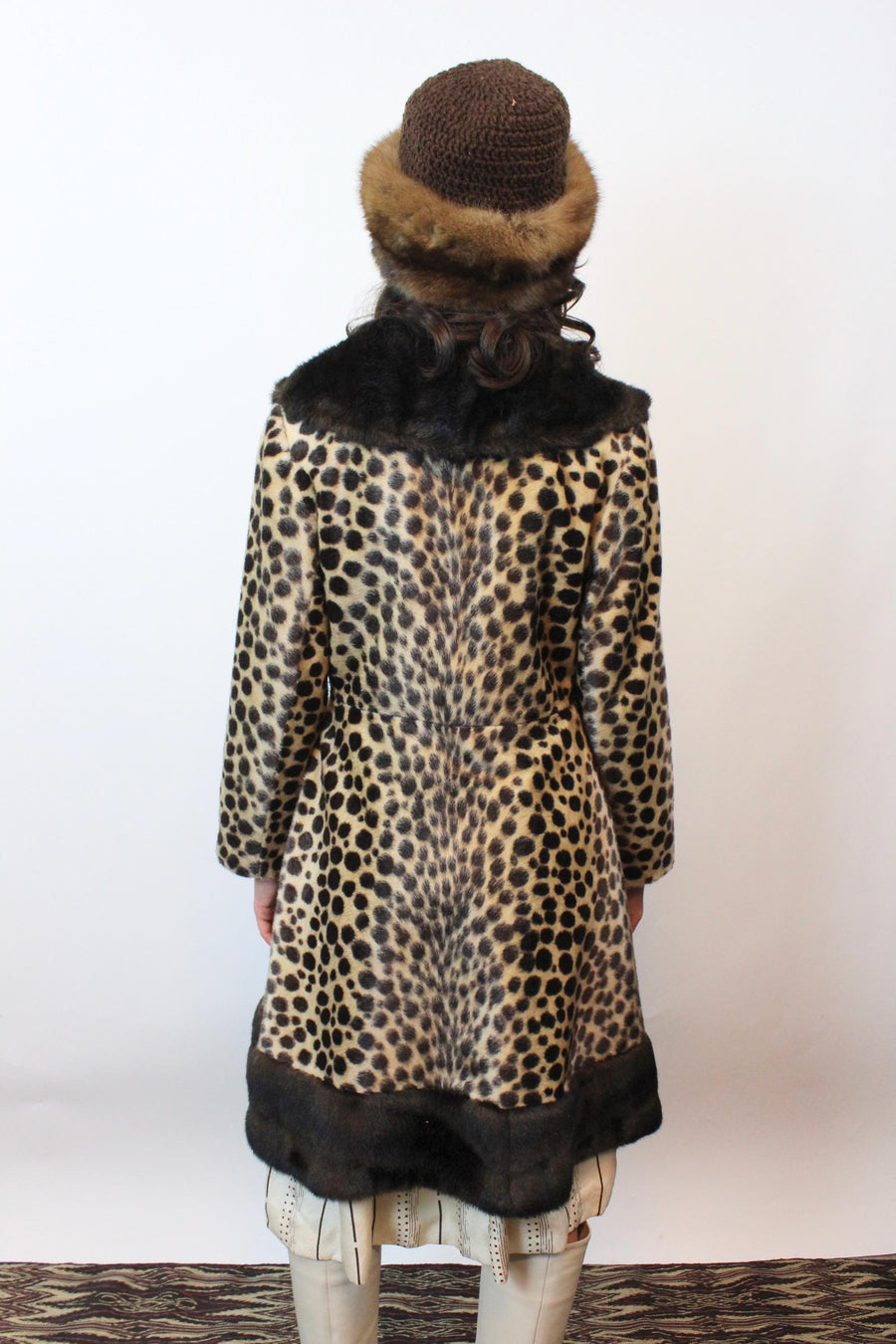 1960s SAFARI LEOPARD princess fur coat xs | new fall winter