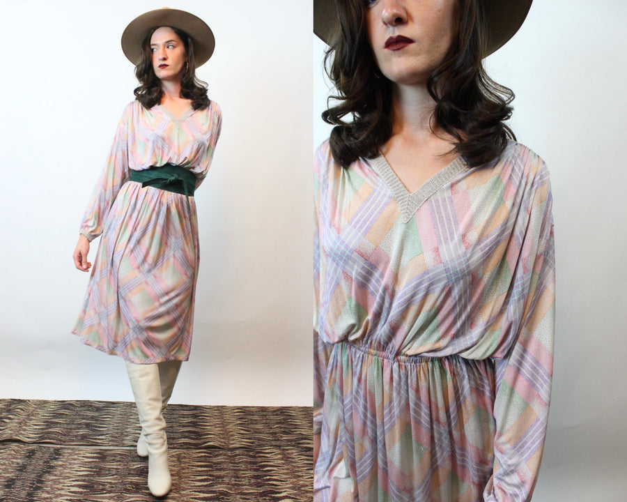 1970s MISSONI SILK dress small medium large | new fall winter
