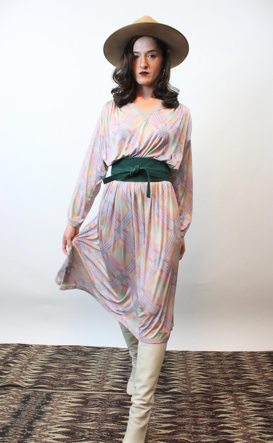 1970s MISSONI SILK dress small medium large new fall winter