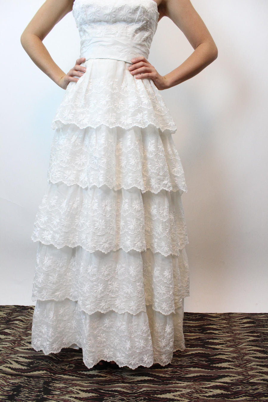 1950s WILL STEINMAN broderie anglaise dress xxs | new fall winter