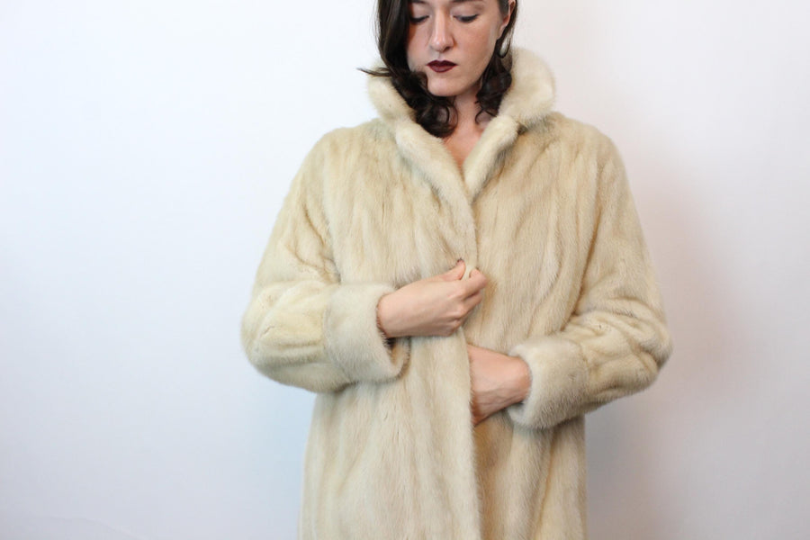 1960s BLONDE MINK fur coat small medium | new fall winter