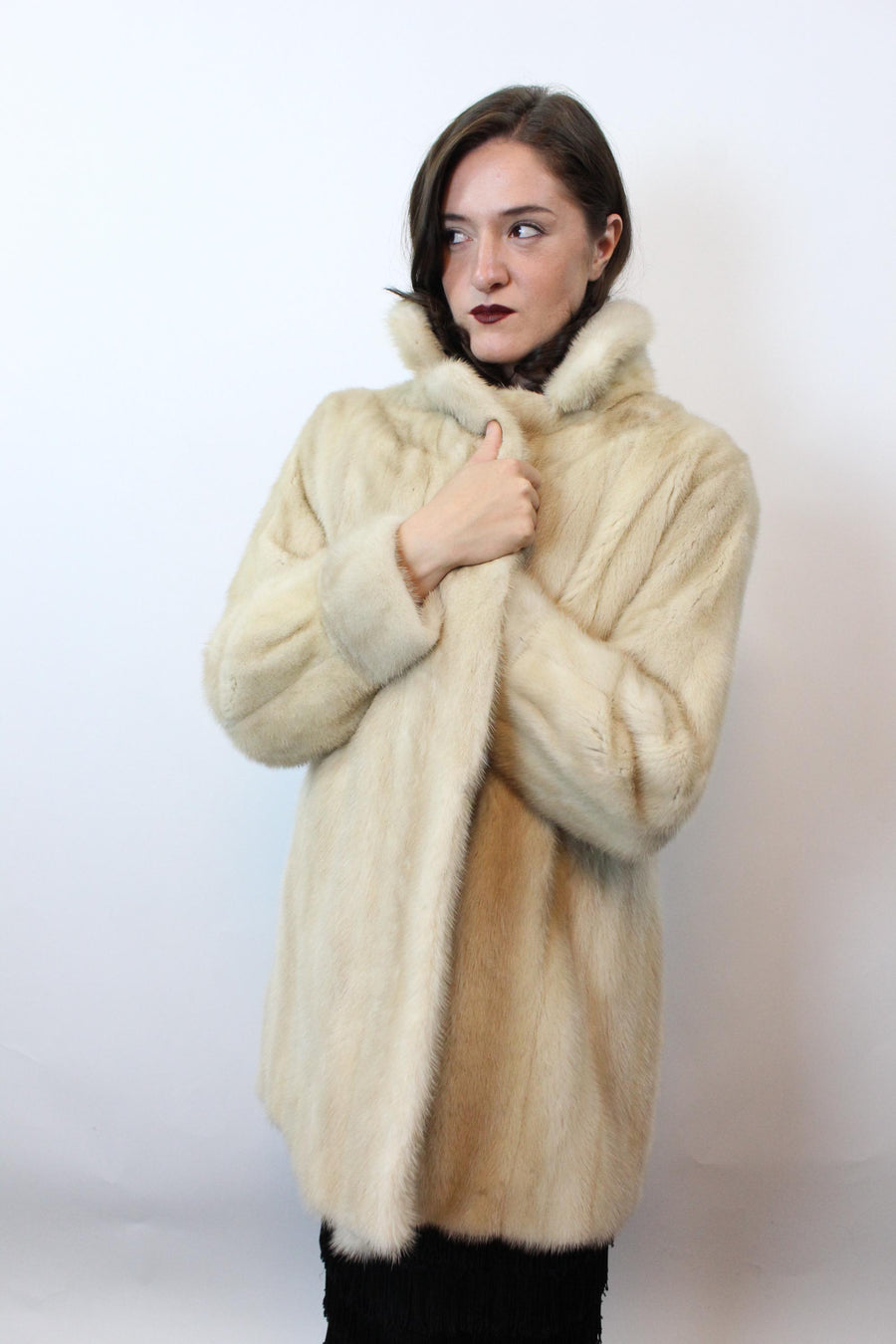 1960s BLONDE MINK fur coat small medium | new fall winter