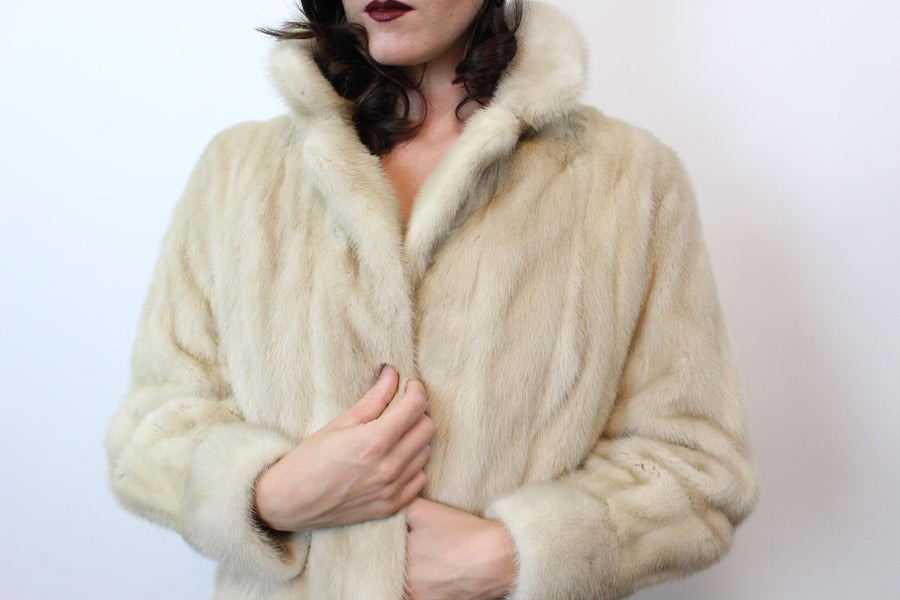 1960s BLONDE MINK fur coat small medium | new fall winter