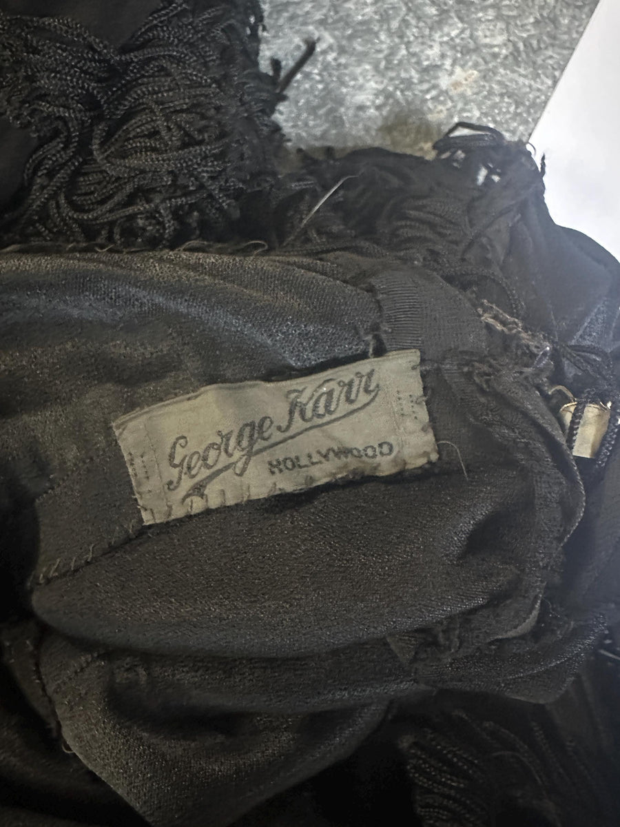 1940s GEORGE KARR hollywood FRINGE gown xs | new fall winter