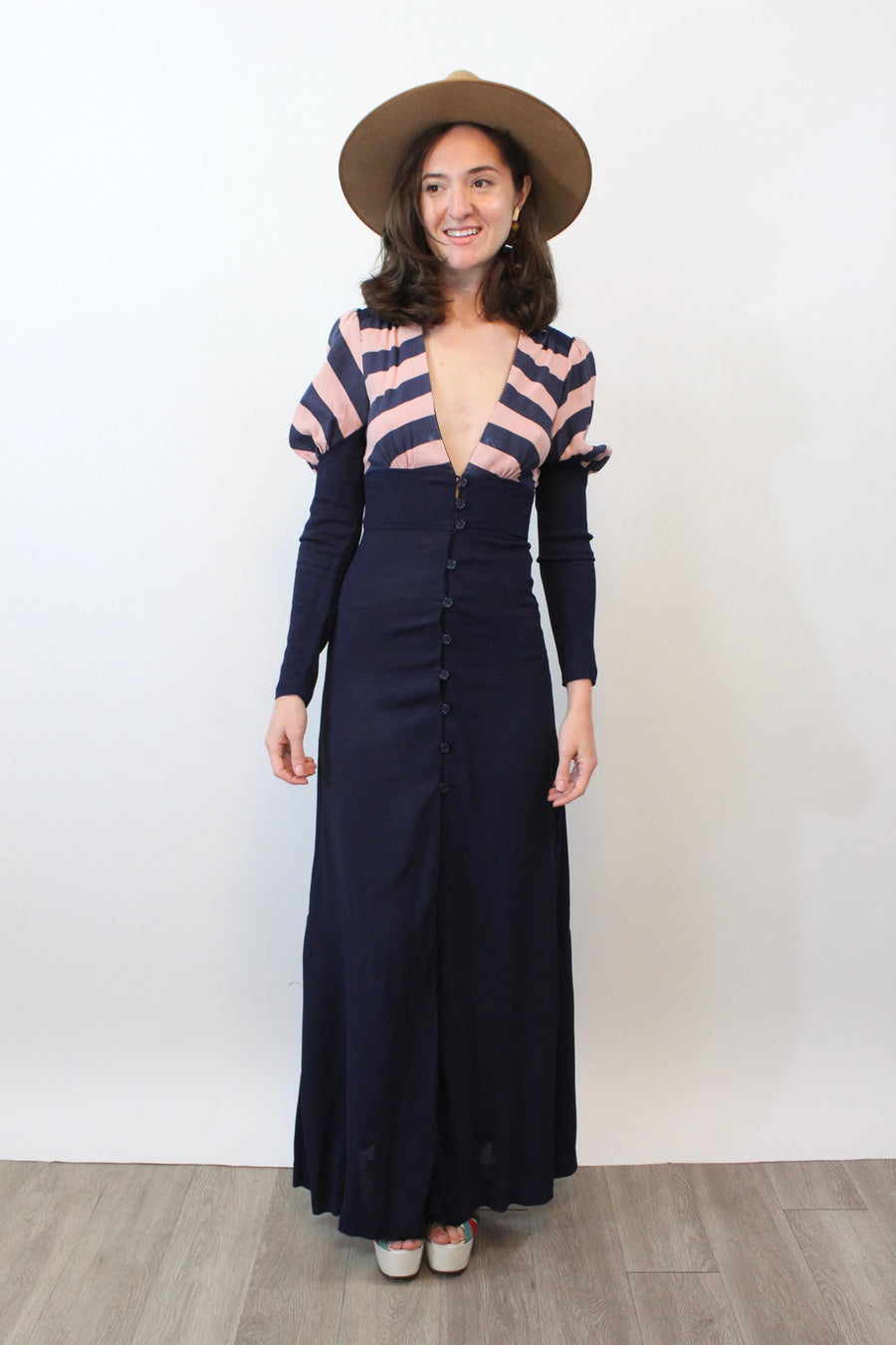 1970s 1971 OSSIE CLARK STRIPES dress xs | new fall winter