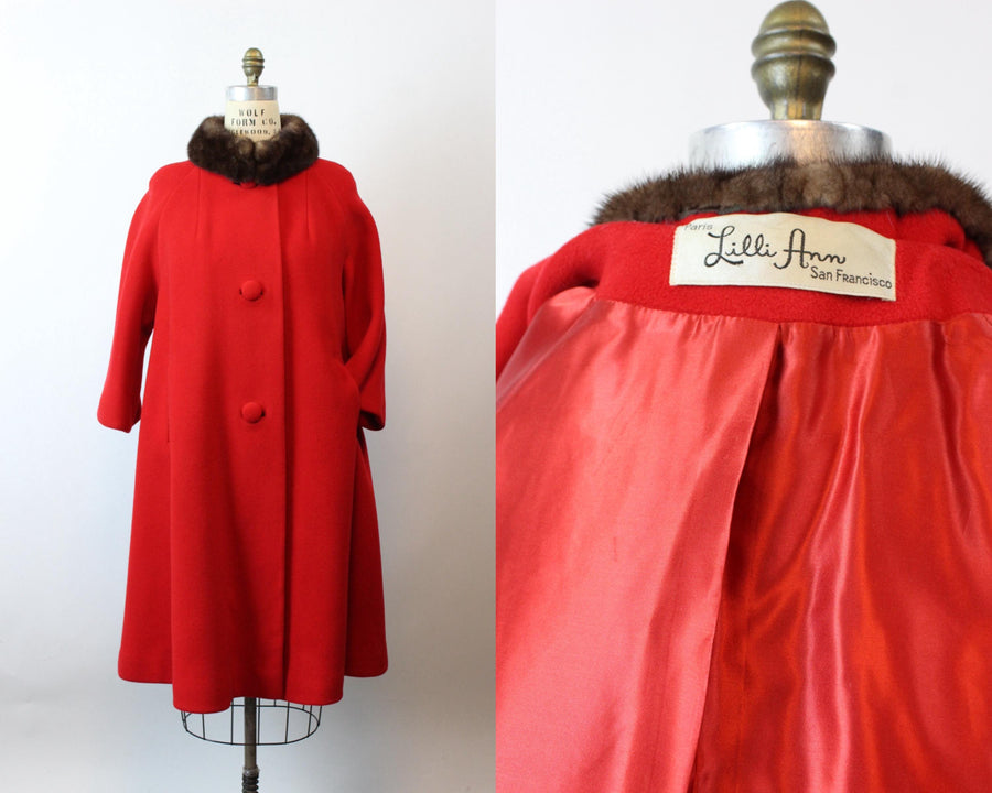 1960s 1964 documented LILLI ANN mink fur coat large | new fall winter