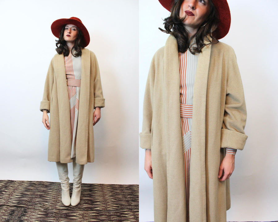 1950s CASHMERE camel coat | new fall winter