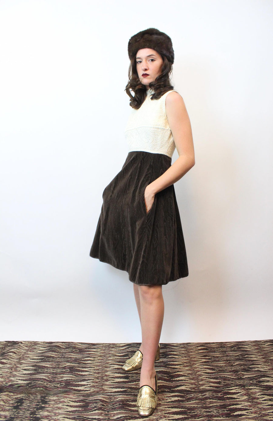 1960s MALCOLM STARR velvet dress jacket set xs | new fall winter