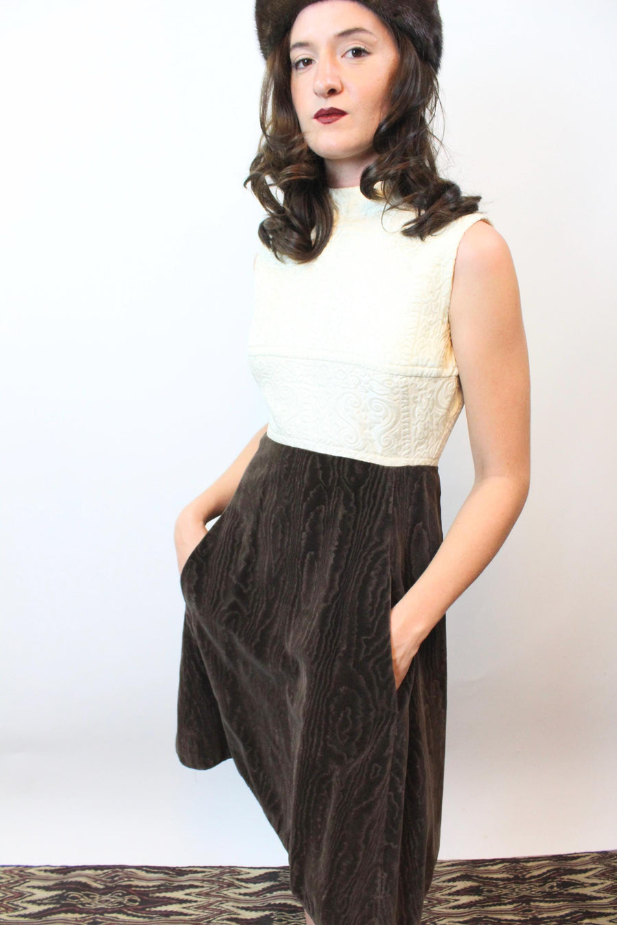 1960s MALCOLM STARR velvet dress jacket set xs | new fall winter