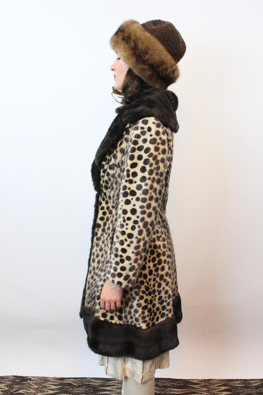 1960s SAFARI LEOPARD princess fur coat xs | new fall winter