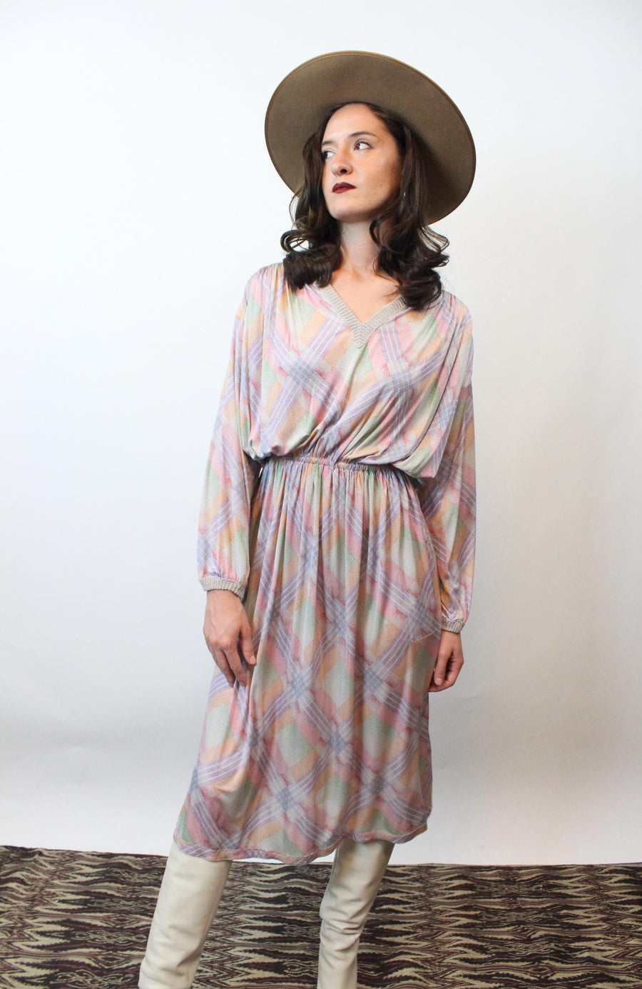 1970s MISSONI SILK dress small medium large | new fall winter