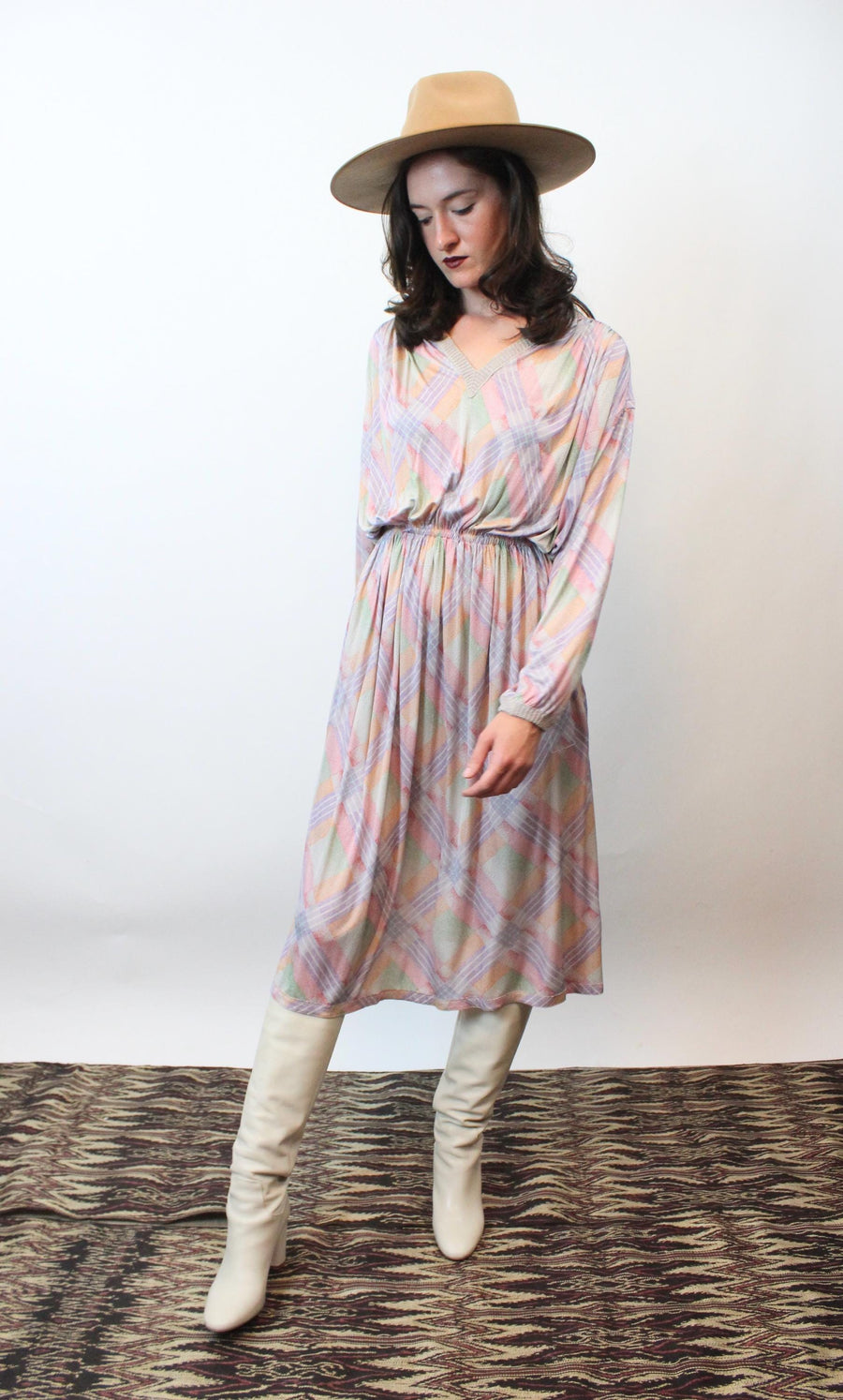 1970s MISSONI SILK dress small medium large | new fall winter