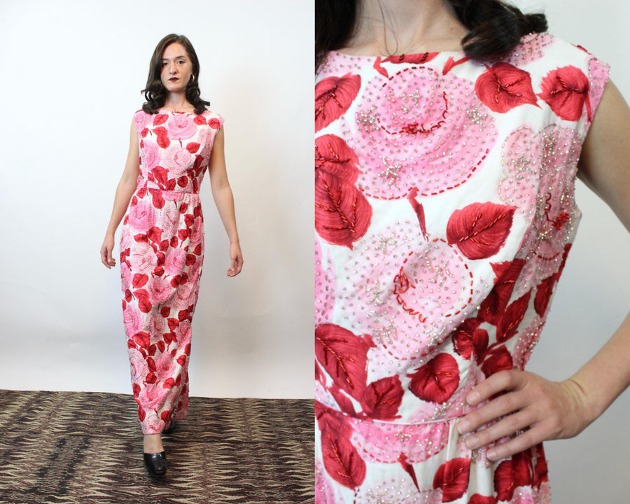 1960s 1965 documented MALCOLM STARR gown dress medium large | new fall winter