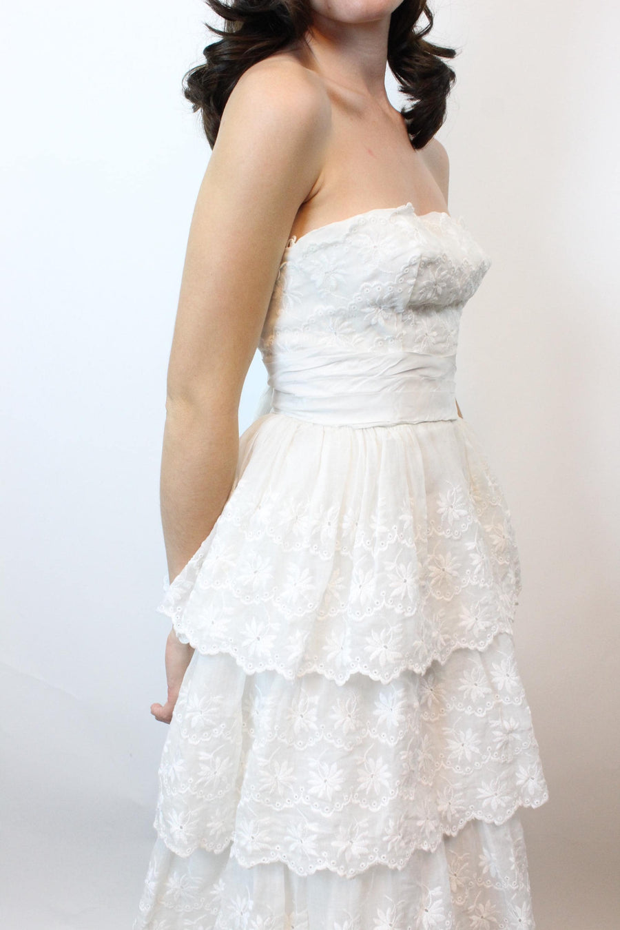 1950s WILL STEINMAN broderie anglaise dress xxs | new fall winter