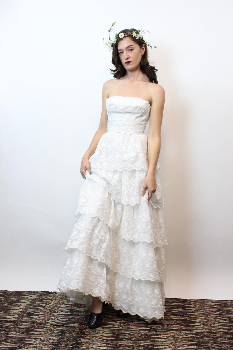 1950s WILL STEINMAN broderie anglaise dress xxs | new fall winter