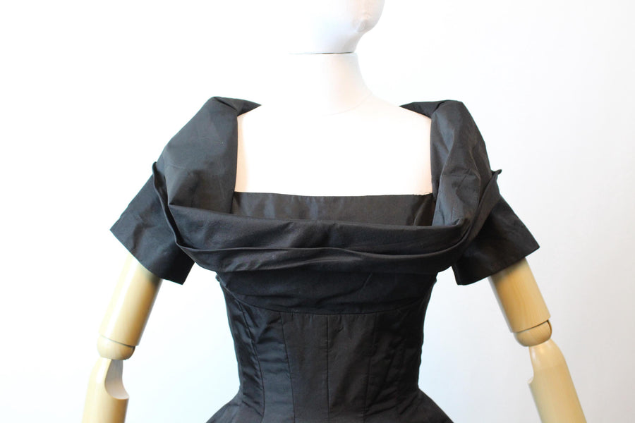 1950s SUZY PERETTE SILK dress small medium | new fall winter