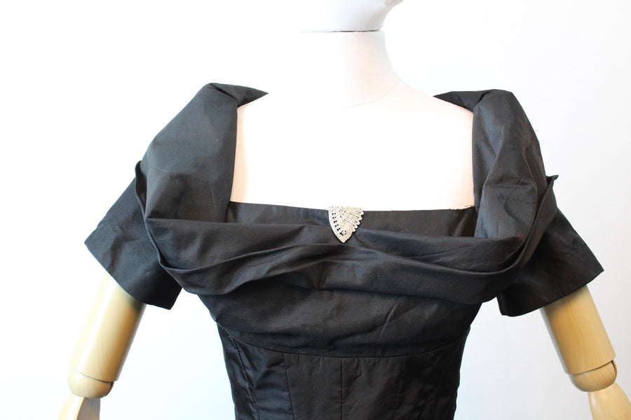 1950s SUZY PERETTE SILK dress small medium | new fall winter