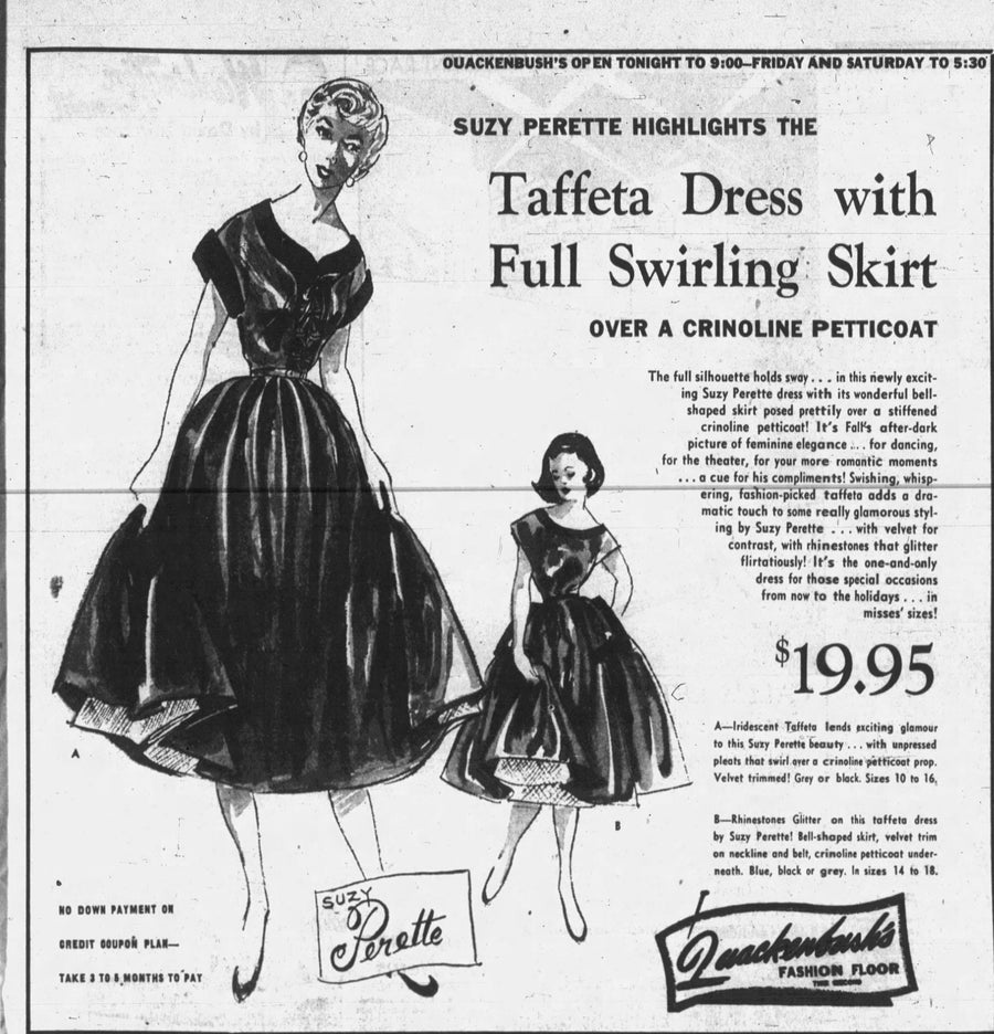 1950s SUZY PERETTE SILK dress small medium | new fall winter