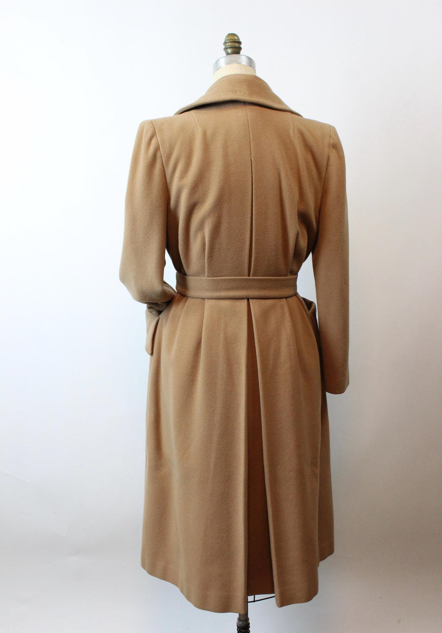 1960s CAMEL cashmere WRAP coat medium large | new fall winter