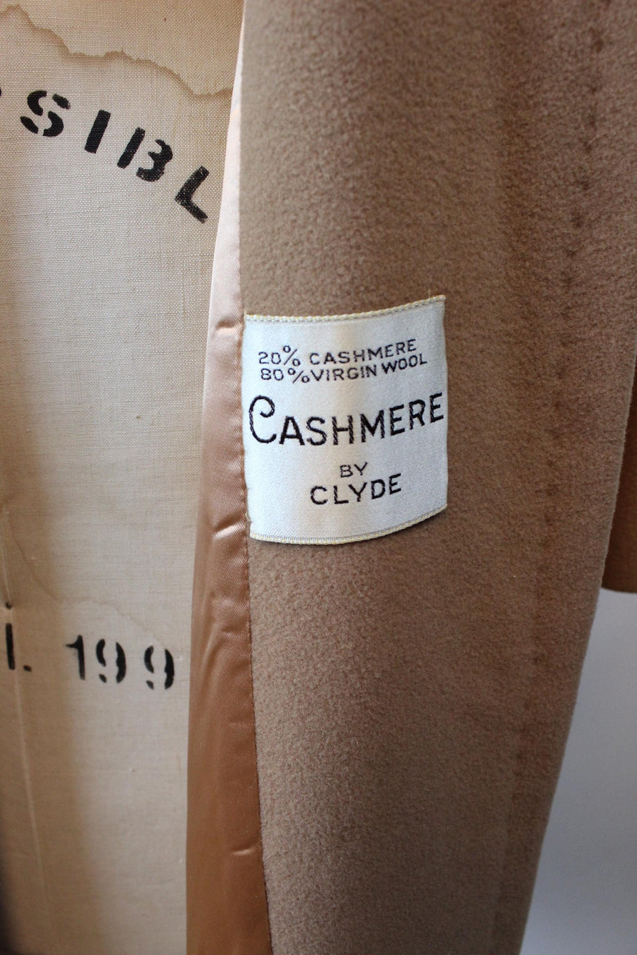 1960s CAMEL cashmere WRAP coat medium large | new fall winter