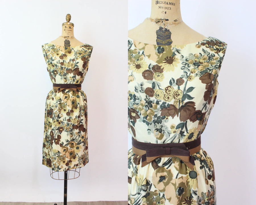 1950s ADELE SIMPSON silk dress xs | new fall winter