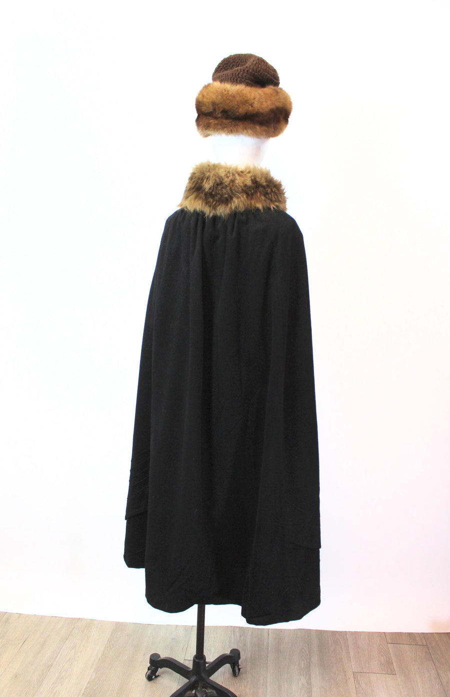 1920s antique FUR COLLAR CAPE coat all sizes | new fall winter