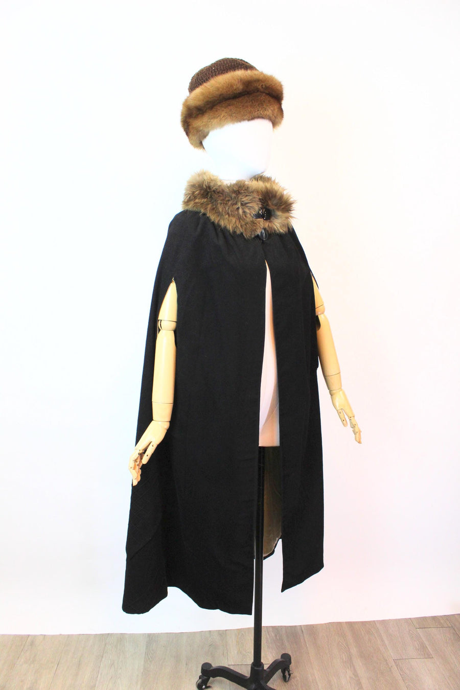 1920s antique FUR COLLAR CAPE coat all sizes | new fall winter