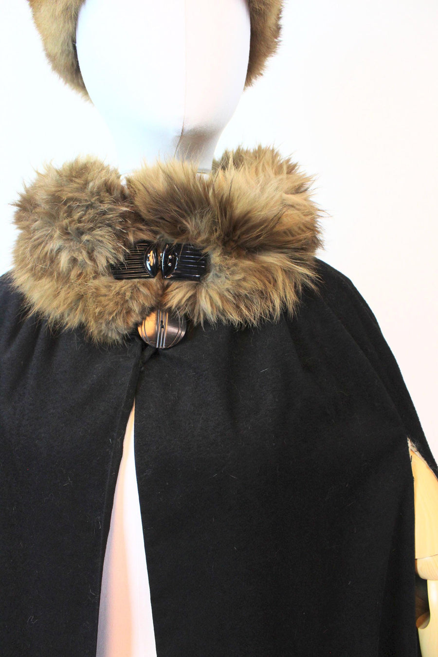 1920s antique FUR COLLAR CAPE coat all sizes | new fall winter