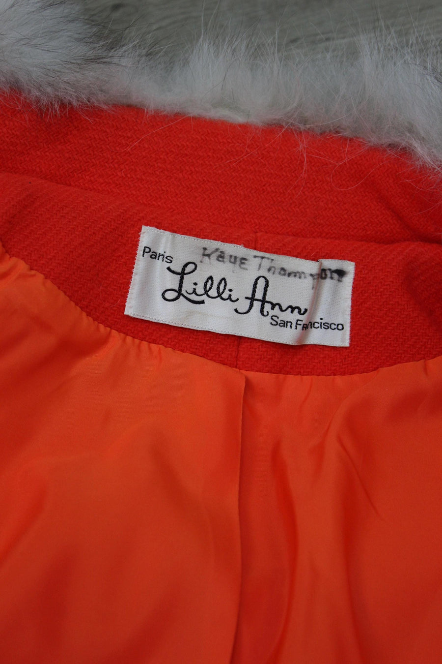 1960s 1965 LILLI ANN fox fur collar coat small medium | new fall winter