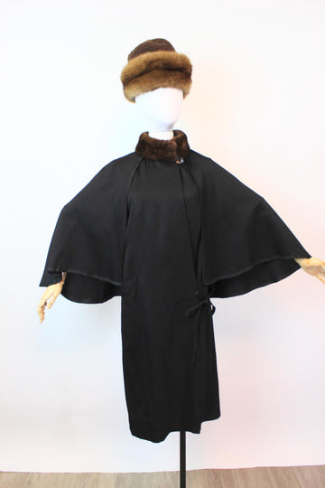 1920s CAPE fur coat small medium | new fall winter