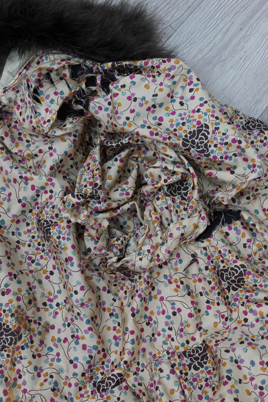 1920s RARE MARABOU silk wrap coat robe | new fall winter