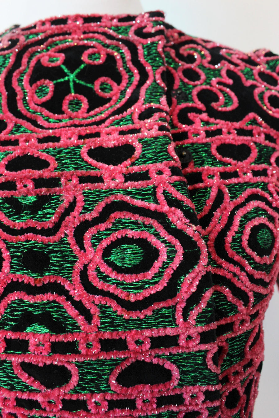 1960s JEAN PATOU velvet CHENILLE jacket skirt set xs | new fall winter