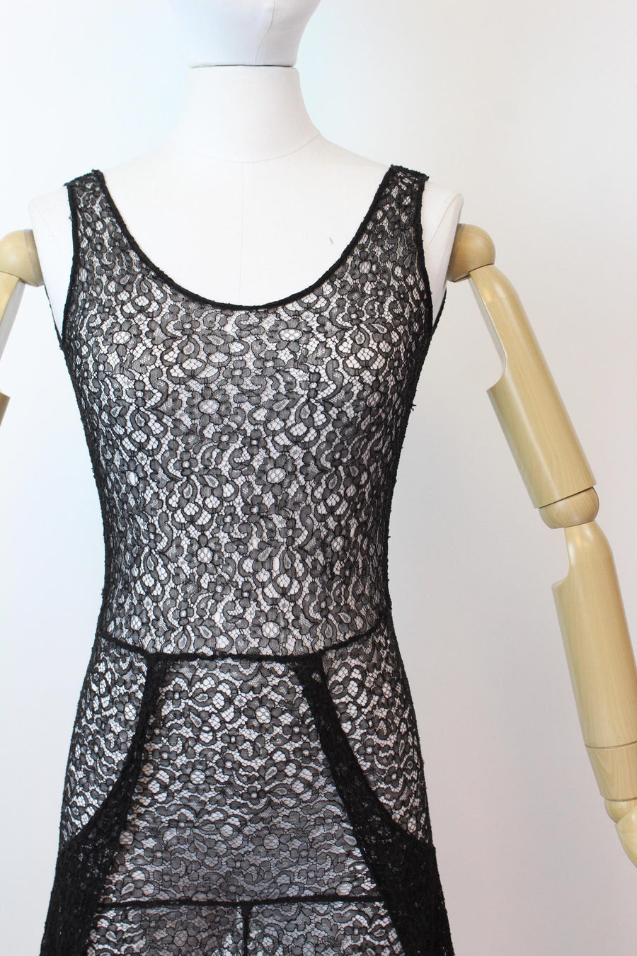 1930s black LACE slip dress xs small | new fall winter