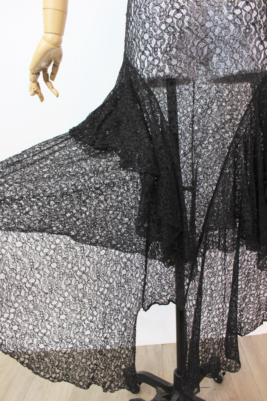 1930s black LACE slip dress xs small | new fall winter