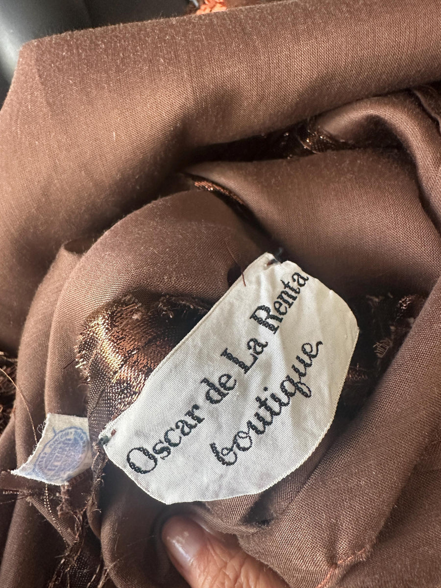 1970s OSCAR de la RENTA jumpsuit OVERSKIRT xs | new fall winter