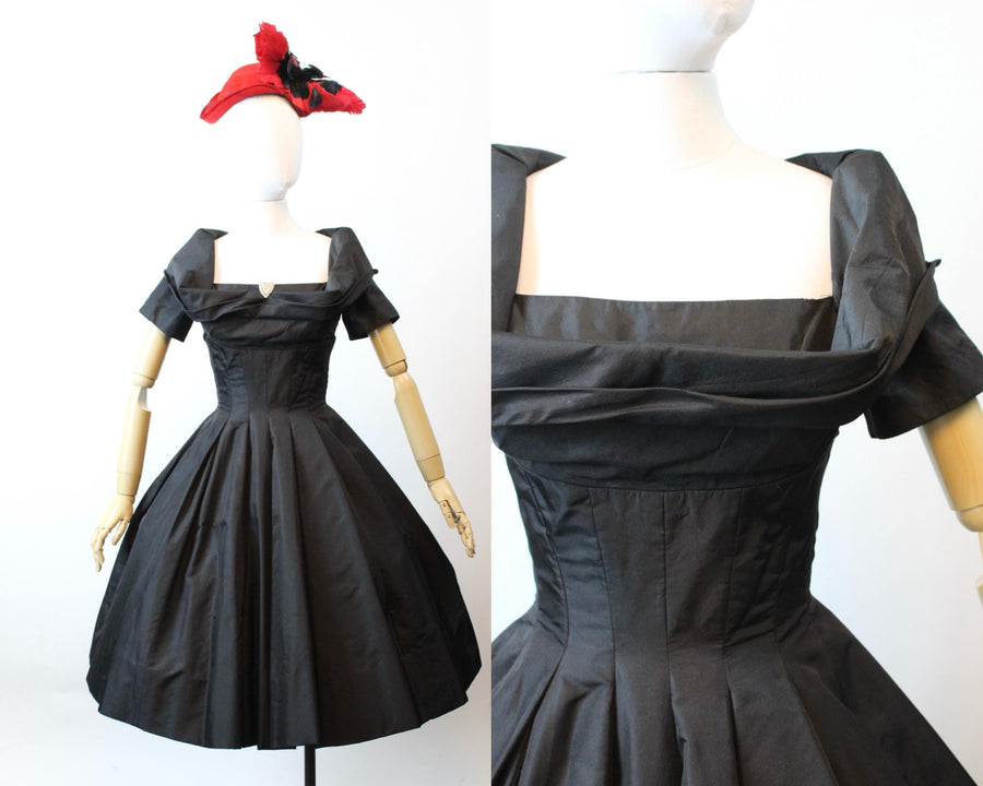 1950s SUZY PERETTE SILK dress small medium | new fall winter