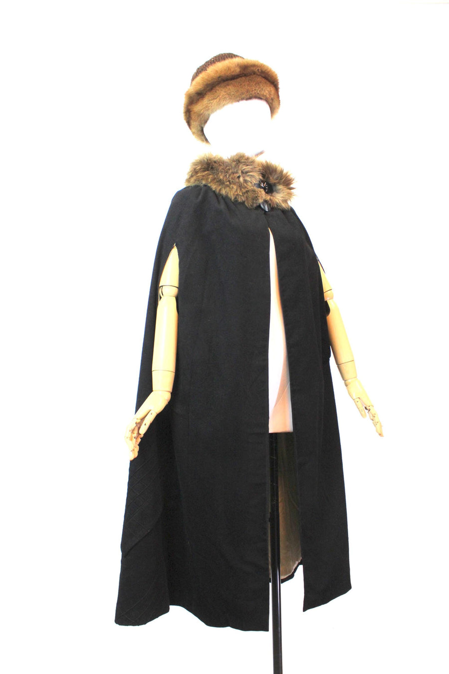1920s antique FUR COLLAR CAPE coat all sizes | new fall winter