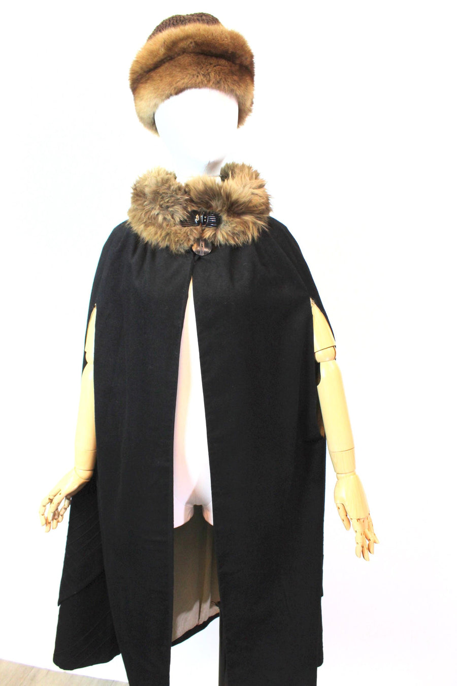 1920s antique FUR COLLAR CAPE coat all sizes | new fall winter