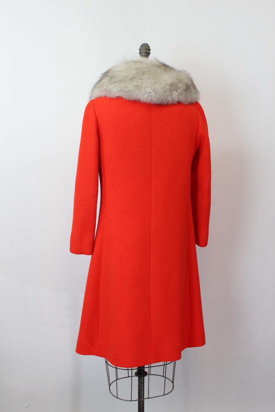1960s 1965 LILLI ANN fox fur collar coat small medium | new fall winter