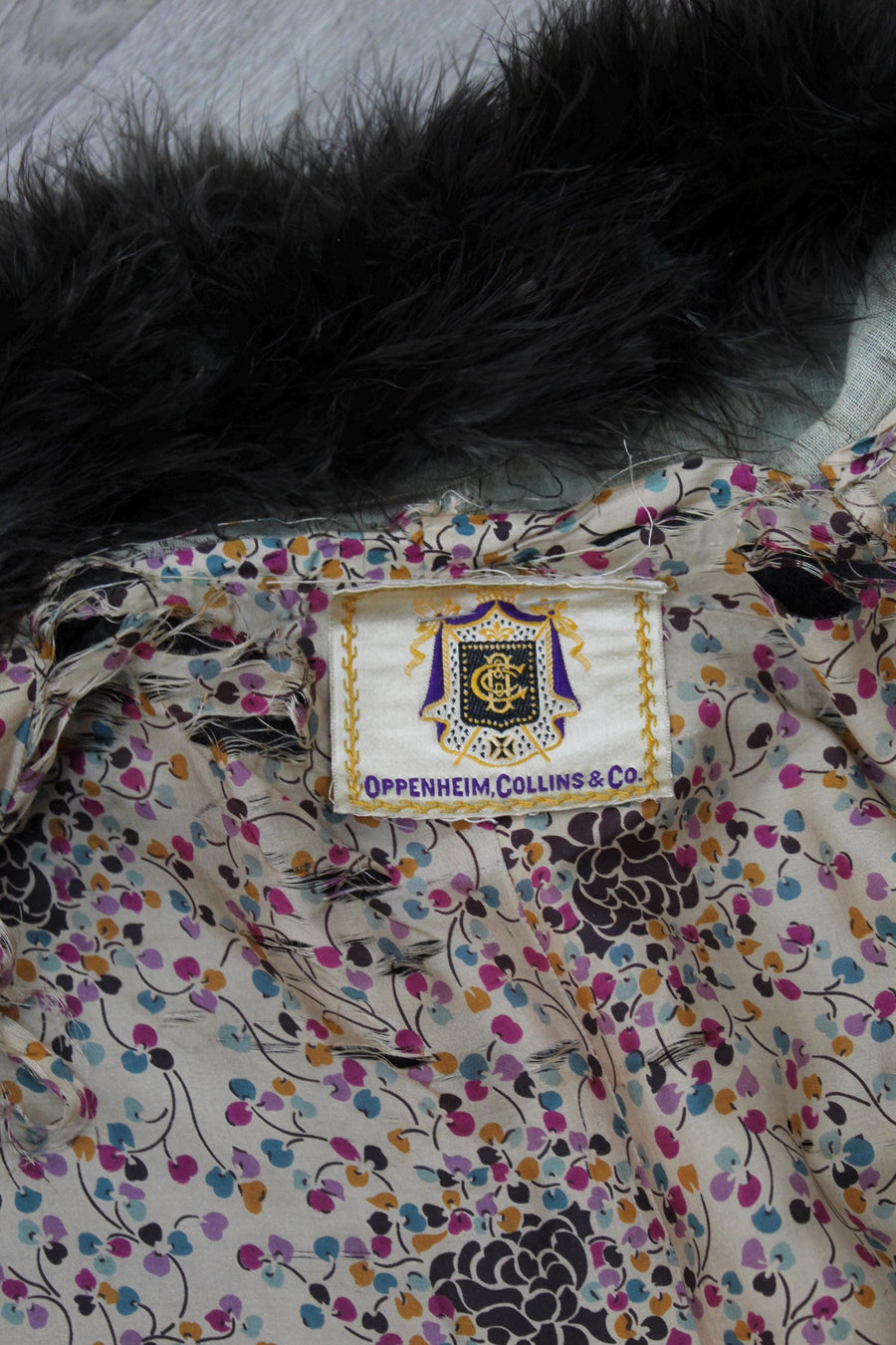 1920s RARE MARABOU silk wrap coat robe | new fall winter